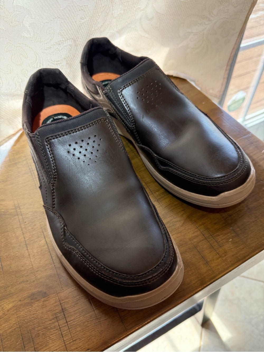 Rockport CH3716 Leather Slip-On Loafers Men’s 10 truTECH Memory Foam - Picture 2 of 9